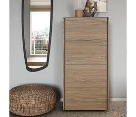 CLIFF Συρταριέρα με 4 Συρτάρια Ελληνικής Κατασκευής 60x44xH119cm