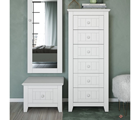 ISAVELLA Συρταριέρα με 6 Συρτάρια Ελληνικής Κατασκευής 55x44xH133cm 