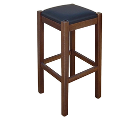 Atena Σκαμπό Οξιά / Δερματίνη 33x33xH77cm