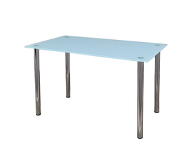 Τραπέζι Κουζίνας Inox / Κρύσταλλο 120x70xH75cm