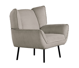 EMERALD Πολυθρόνα Σαλονιού - Καθιστικού, Ύφασμα Κοτλέ Μπεζ