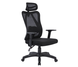 BF3750 Πολυθρόνα Γραφείου Διευθυντή, Mesh Μαύρο, Μπράτσα up-down