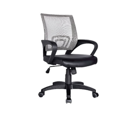 BF2101 Πολυθρόνα-Pro Γραφείου με Ανάκλιση, Γκρι Mesh - Μαύρο PU