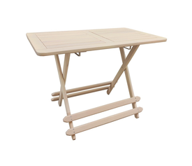 Μπεζ Πτυσσόμενο Τραπέζι Οξιάς (Επιλογή Διάστασης)