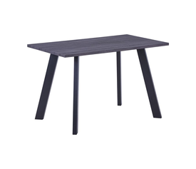 BAXTER Τραπέζι Κουζίνας Τραπεζαρίας, Μέταλλο Βαφή Μαύρο, Grey Walnut