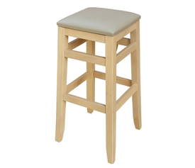 Πύρος Ξύλινο Σκαμπό Οξιάς 32x32xH76cm