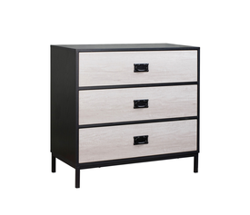 FACTORY ΣΥΡΤΑΡΙΕΡΑ 3ΣΥΡΤΑΡΙΑ ΜΑΥΡΟ OAK SONOMA DECAPE 80x40x80cm