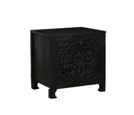 VOLCANO ΚΟΜΟΔΙΝΟ 1ΠΟΡΤΑ 1ΣΥΡΤΑΡΙ ΜΑΥΡΟ 50x40x50