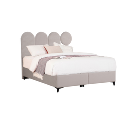 ABSTRACT ΚΡΕΒΑΤΙ ΜΕ ΑΠΟΘΗΚ. ΧΩΡΟ (ΓΙΑ ΣΤΡΩΜΑ 160x200cm) BEIGE ΜΕ PATTERN 207x160x130