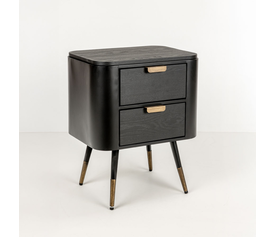 COLOMBO ΚΟΜΟΔΙΝΟ ΜΑΥΡΟ ΧΡΥΣΟ 50x39x63cm