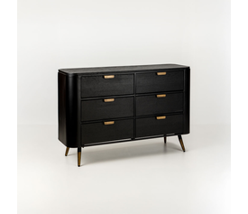 COLOMBO ΣΥΡΤΑΡΙΕΡΑ ΜΑΥΡΟ ΧΡΥΣΟ 118x39x77cm