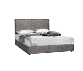 DOMUS ΚΡΕΒΑΤΙ (ΓΙΑ ΣΤΡΩΜΑ 160x200cm) SILVER ΓΚΡΙ 210x160x115