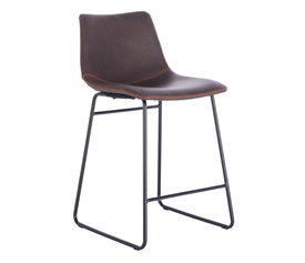 NUEVO ΣΚΑΜΠΟ BAR ΚΑΦΕ ANTIQUE WASHED ΜΑΥΡΟ 46x57.5x89