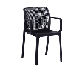 DORIAN Πολυθρόνα Κήπου Βεράντας PP-UV Μαύρο