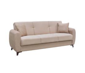 DARIO Καναπές – Κρεβάτι με Αποθηκευτικό Χώρο, 3Θέσιος Ύφ.Cappuccino