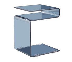 GLASSER Smoke Τραπεζάκι Βοηθητικό Γυαλί 12mm