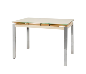 Τραπέζι Glamour Κρεμ 110(170) x 74 x 75