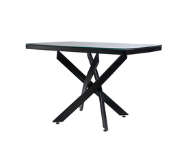 Tραπέζι Orion Μαύρο με Διάφανη επιφάνεια 135 x 80 x 75