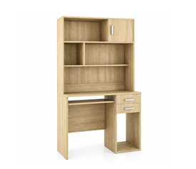 Desk 100x55xH80cm with shelving unit 100x30xH100cm