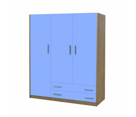 Παιδική ντουλάπα τρίφυλλη σιέλ