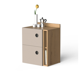 Spak Κομοδίνο με 2 Συρτάρια 49x40xH63cm