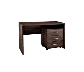 Γραφείο 120 με τροχήλατη συρταριέρα καστανιά