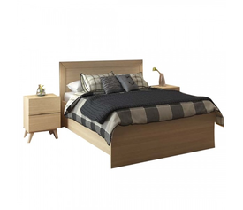 Νο120 Κρεβάτι 140/150/160 Δρυς