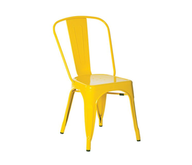 RELIX Καρέκλα-Pro, Στοιβαζόμενη, Μέταλλο Βαφή Κίτρινο