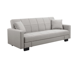 KELSO Καναπές - Κρεβάτι με Αποθηκευτικό Χώρο, 3Θέσιος, Ύφασμα Ανοιχτό Γκρι