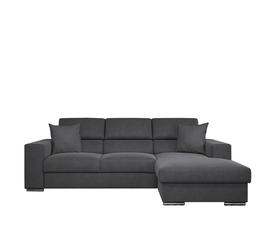 Καναπές Κρεβάτι Γωνιακός Δεξιά Γωνία ELOISE Σκούρο Γκρι 260x170x75-90cm