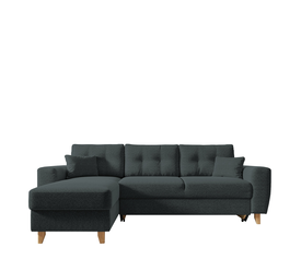 Καναπές Γωνιακός Αναστρέψιμη Γωνία JESSIE 235x160x85cm Σκούρο Γκρι