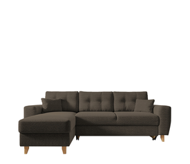 Καναπές Γωνιακός Αναστρέψιμη Γωνία JESSIE 235x160x85cm Καφέ
