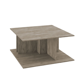 Τραπεζάκι Σαλονιού ΑΡΙΑΔΝΗ Raw Endgrain Oak/K105 90x90x43cm