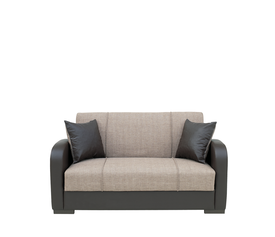 Καναπές Κρεβάτι Διθέσιος MARTINI Καφέ PU 154x84x84cm