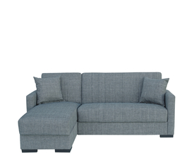 Καναπές Κρεβάτι Γωνιακός OASIS Με Αποθηκευτικό Χώρο Γκρι Ύφασμα 200x84x84cm