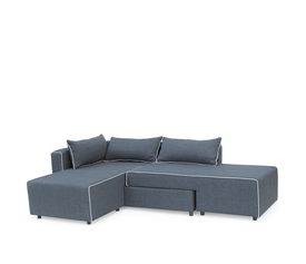 Καναπές Γωνιακός Αναστρέψιμη Γωνία THIAGO Γκρι/Λευκό 101x250x97cm