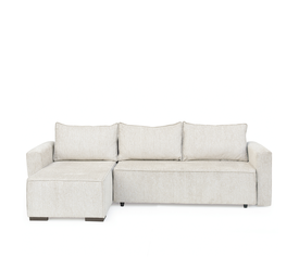 Καναπές Κρεβάτι Γωνιακός HARPER Αναστρέψιμος Εκρού 271x160x94cm