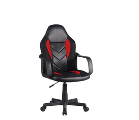 Καρέκλα Γραφείου NIOBH Μαύρο/Κόκκινο PVC 54x59x92-104cm