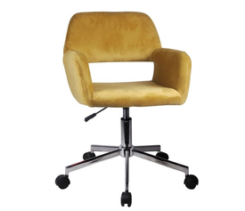 Καρέκλα Γραφείου KLOI Κίτρινο Βελούδο 37x42x78-90cm