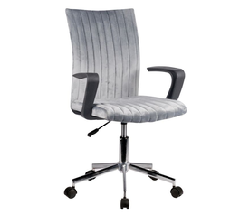 Καρέκλα Γραφείου ROXY Γκρι Βελούδο 55x58x86-96cm