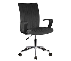 Καρέκλα Γραφείου ROXY Μαύρο Βελούδο 55x58x86-96cm