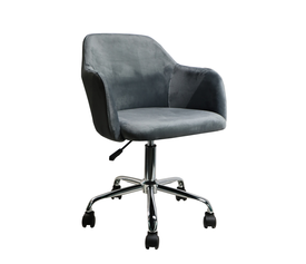 Πολυθρόνα Γραφείου COLONEL Γκρι Βελούδο 56x57x75-85cm