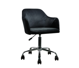 Πολυθρόνα Γραφείου COLONEL Μαύρο Βελούδο 56x57x75-85cm