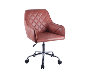 Πολυθρόνα Γραφείου KAZIM Taupe PU 55x59x79-89cm