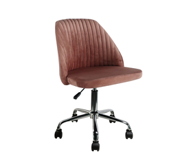 Πολυθρόνα Γραφείου IRINA Σάπιο Μήλο Βελούδο 50x54x82-92cm