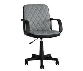 Καρέκλα Γραφείου THIRINA Γκρι/Μαύρο Ύφασμα/PVC 56x57x85-97cm