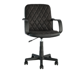 Καρέκλα Γραφείου THIRINA Μαύρο Ύφασμα/PVC 56x57x85-97cm