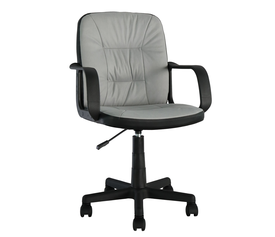 Καρέκλα Γραφείου THISVI Γκρι/Μαύρο Ύφασμα/PVC 56x57x85-97cm