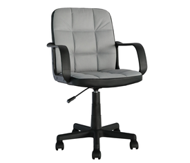 Καρέκλα Γραφείου ASPIS Γκρι/Μαύρο Ύφασμα/PVC 56x57x85-97cm