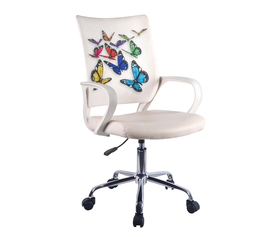 Καρέκλα Γραφείου ASENATH Λευκό 54x58x88-97.5cm